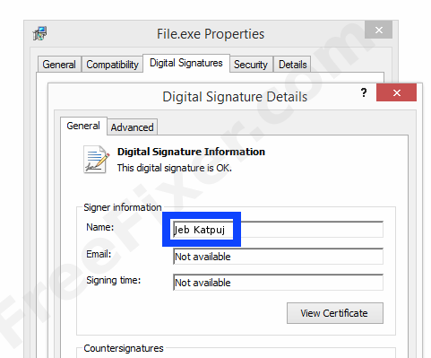 Screenshot of the Jeb Katpuj certificate